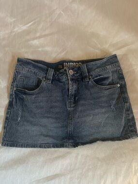 INDIGO Women’s Dark Blue Denim Skirt - Classic Indigo Wash